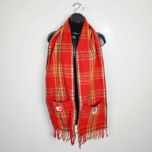 Rare NHL Calgary Flames Patrick King Vintage Tartan Wool Hockey Scarf